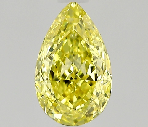 0.53 carat Fancy Intense Yellow-IF Natūralus Pear Deimantas (1)