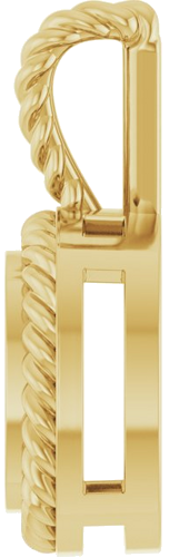 Pakabukas „Rope Bezel-Set Solitaire“ 14k yellow gold Cushion 6mm (3)