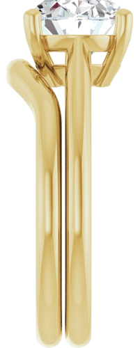 Sužadėtuvių Žiedas „Solitaire“ 14k yellow gold Oval 10mm x 8mm (9)