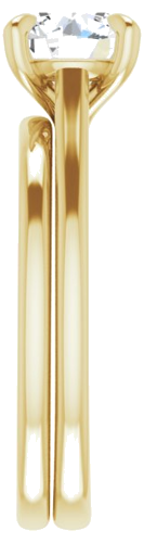 14K Yellow  7 mm Round Solitaire Engagement Ring Mounting (9)