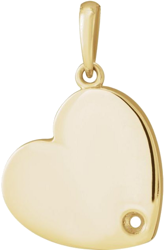 Pakabukas „Family Heart“ 10k yellow gold Round 2mm (1)