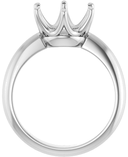 Sužadėtuvių Žiedas „Solitaire Crown-Inspired“ 14k white gold Round 10mm (2)