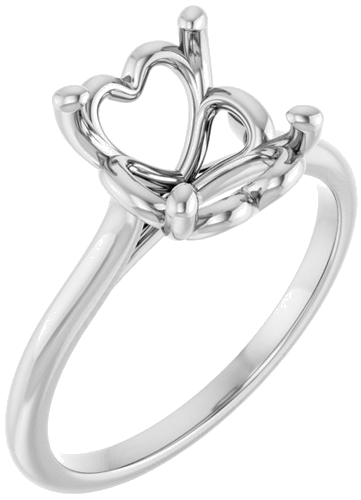 14K White  10x8 mm Oval Solitaire Engagement Ring Mounting (1)