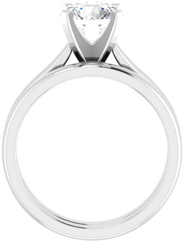 14K White 7.5 mm Round Solitaire Engagement Ring Mounting (6)