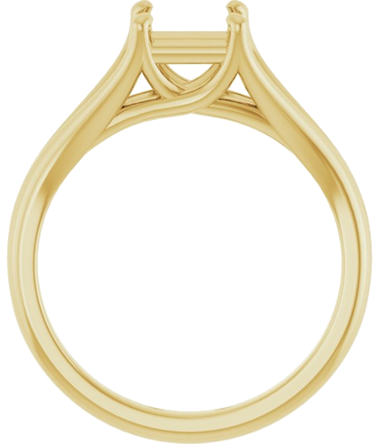 Sužadėtuvių Žiedas „Solitaire“ 585 Geltonojo Aukso Square 5.5mm (2)