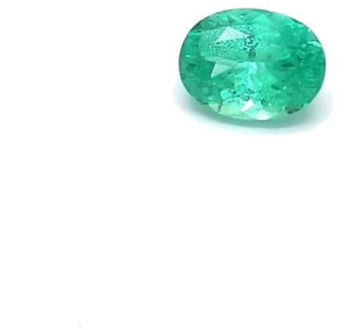 0.45 carat GREEN MODIFIEDBRILLIANT cut Oval Smaragdas (1)