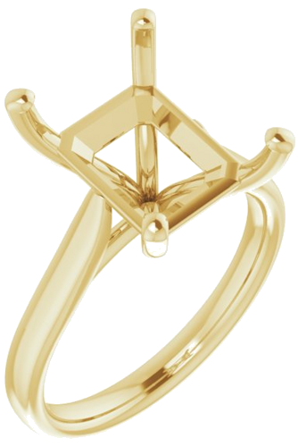 Sužadėtuvių Žiedas „Solitaire“ 585 Geltonojo Aukso Emerald 12mm x 10mm (1)