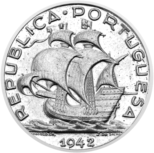 5 eskudo (1932–1951) Portugāle sudraba monēta (1)