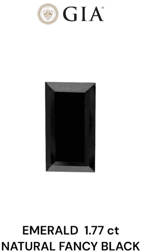 1.77 carat Fancy Black-VVS2 Natūralus Emerald Deimantas (1)