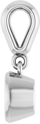 14K White  5 mm Cushion Pendant Mounting (3)