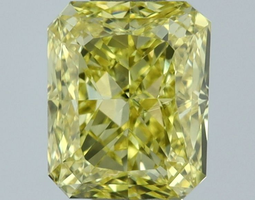 0.52 carat Fancy Vivid Yellow-VS1 Natūralus Radiant Deimantas (1)