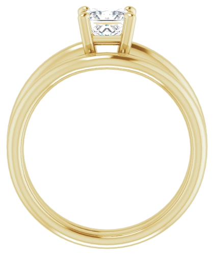 14K Yellow 5 mm Square Engagement Ring Mounting (7)