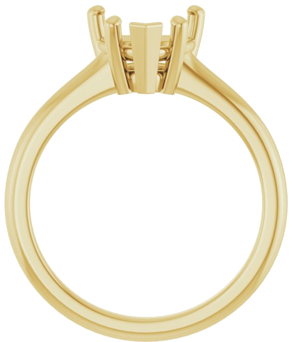 Sužadėtuvių Žiedas „V-End Prong“ 10k yellow gold Heart 8mm (2)