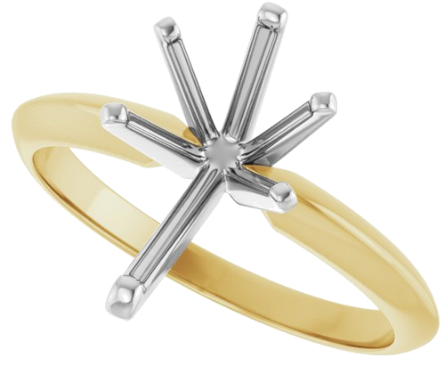 14K Yellow White 11.5x7 mm Pear Engagement Ring Mounting (5)