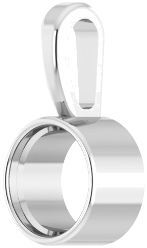 Sterling Silver 4 mm Round Bezel-Set Solitaire Pendant Mounting (2)