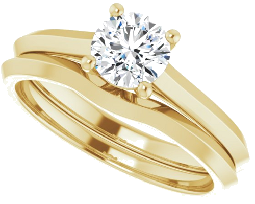 Sužadėtuvių Žiedas „Claw-Prong“ 14k yellow gold Round 5.5mm (10)