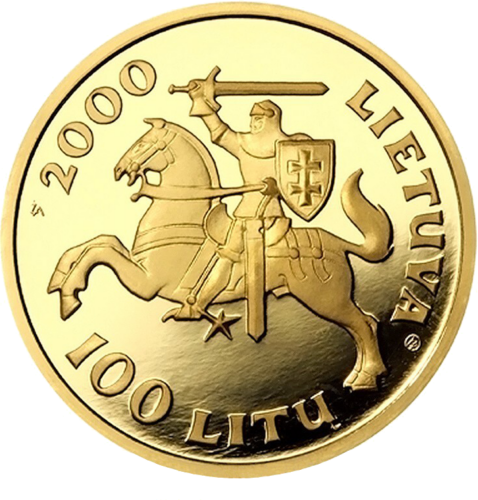 2000 Vytautas Didysis Lietuva 100 litų auksinė moneta PF 67 ULTRA CAMEO (4)