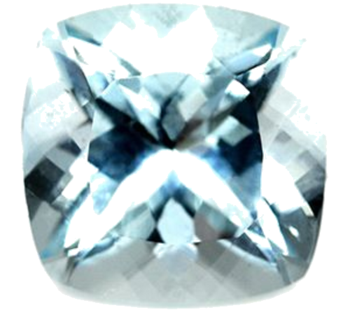 3.9 carat BLUE Cushion Aquamarine (1)