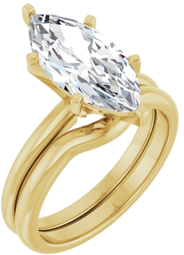 Sužadėtuvių Žiedas 14k yellow gold Marquise 15mm x 7mm (6)