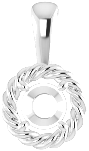 Pakabukas „Rope“ 585 Baltojo Aukso Round 5.2mm (1)