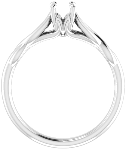 Sužadėtuvių Žiedas „Solitaire Sculptural“ 14k white gold Oval 6mm x 4mm (2)