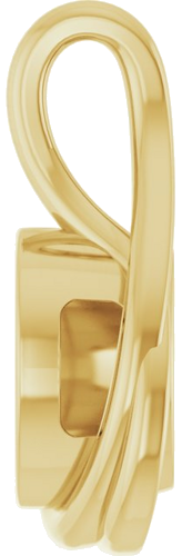 Pakabukas „Bezel-Set Solitaire Freeform“ 14k yellow gold Round 8mm (3)