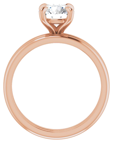 Sužadėtuvių Žiedas „Solitaire“ 585 Rožinis Aukso Round 7mm (7)