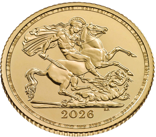Половин Суверен Чарлз III 2026 златна монета (4)