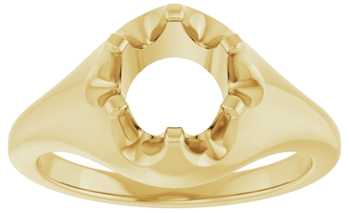 Sužadėtuvių Žiedas „Belcher Solitaire“ 585 Geltonojo Aukso Round 6.5mm (3)