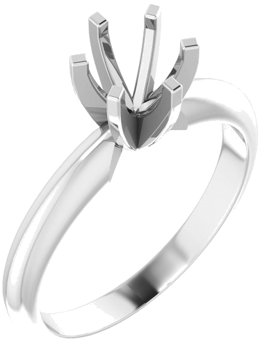 Sužadėtuvių Žiedas „Light Solitaire“ 950 Platinos Round 5.7mm x 6mm (1)