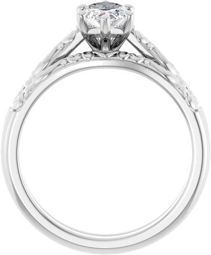 Sužadėtuvių Žiedas „Solitaire“ 417 Baltojo Aukso Marquise 10mm x 5mm (6)