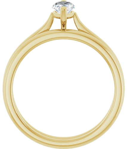 Sužadėtuvių Žiedas 14k yellow gold Marquise 8mm x 4mm (7)
