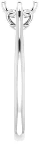 14K White 5.2 mm Round Solitaire Engagement Ring Mounting (4)