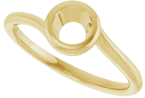 Sužadėtuvių Žiedas „Bezel-Set Solitaire“ 14k yellow gold Round 5.8mm (5)