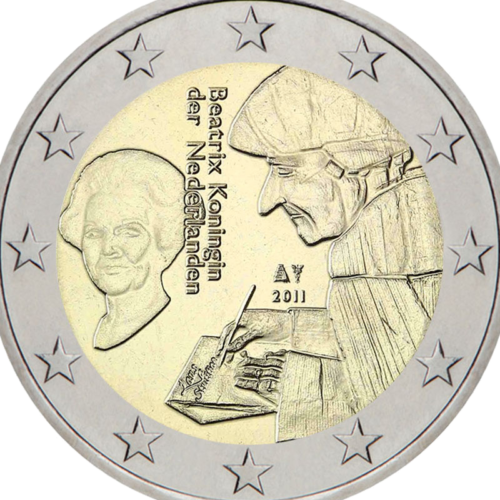 2011 Nyderlandai Erazmo 2 eurų moneta (2)