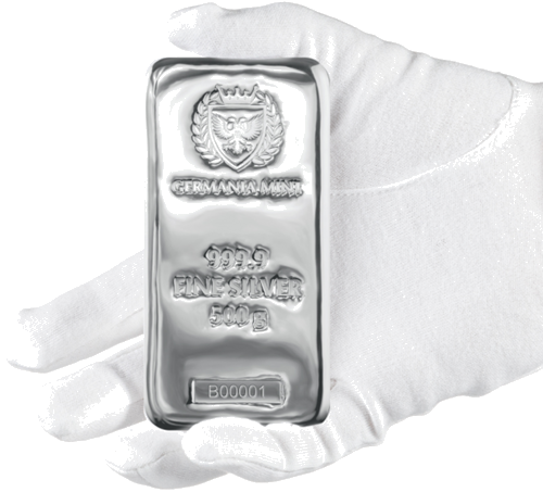 500 г серебряный слиток Germania Mint (6)