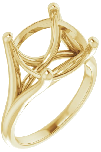 Sužadėtuvių Žiedas „Solitaire“ 14k yellow gold Cushion 11mm (1)