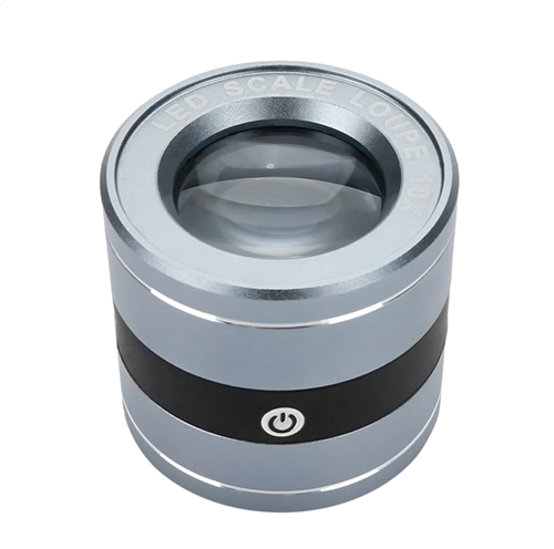 Презареждаща се лупа с вградена измервателна скала, LED и UV осветление 10x (1)