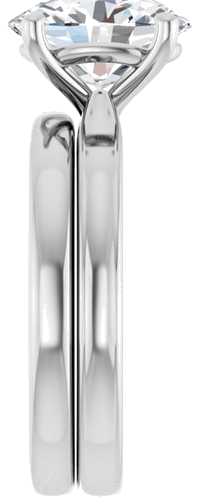 Sužadėtuvių Žiedas 14k white gold Oval 10mm x 8mm (9)