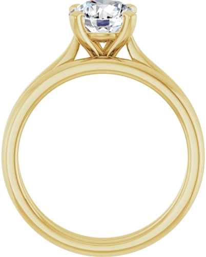 Sužadėtuvių Žiedas 18k yellow gold Round 7mm (7)
