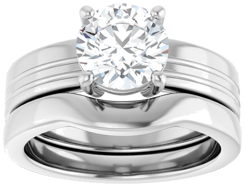 14K White 7.4 mm Round Solitaire Engagement Ring Mounting (8)