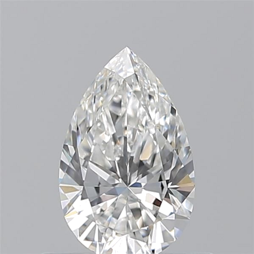 0.5 carat F-VVS2 Natūralus Pear Deimantas (1)