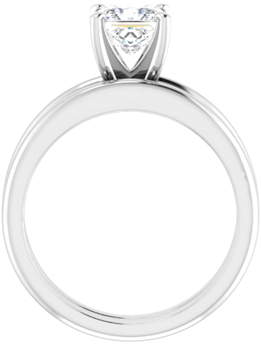 Sužadėtuvių Žiedas „Solitaire“ 585 Baltojo Aukso Square 5.5mm (7)