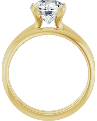 Sužadėtuvių Žiedas „Solitaire“ 585 Geltonojo Aukso Round 8.2mm (6)