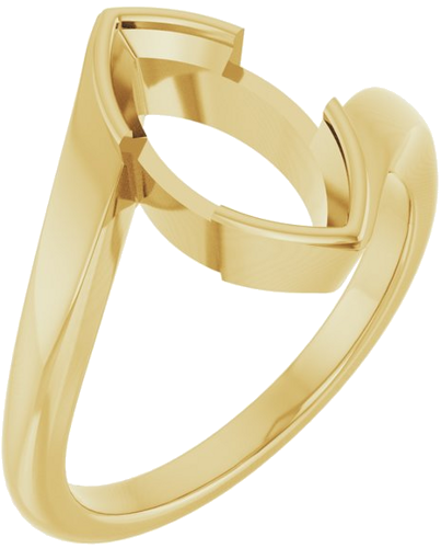 Sužadėtuvių Žiedas „Half-Bezel Solitaire“ 14k yellow gold Marquise 12mm x 6mm (1)