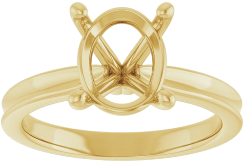 Sužadėtuvių Žiedas 14k yellow gold Oval 10mm x 8mm (3)