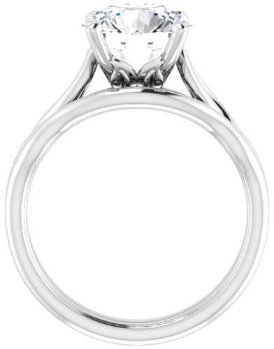 14K White  8.8 mm Round Solitaire Engagement Ring Mounting (7)