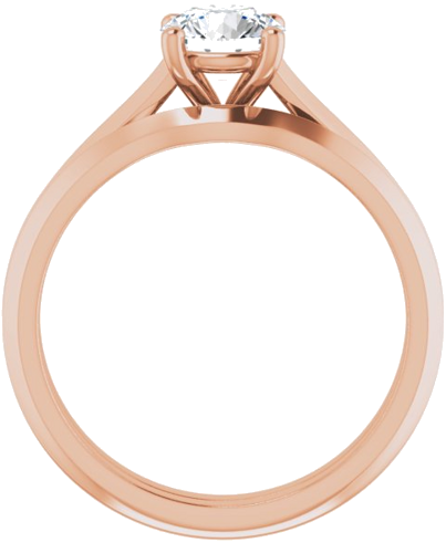 Sužadėtuvių Žiedas „Claw-Prong“ 14k rose gold Round 6mm (7)