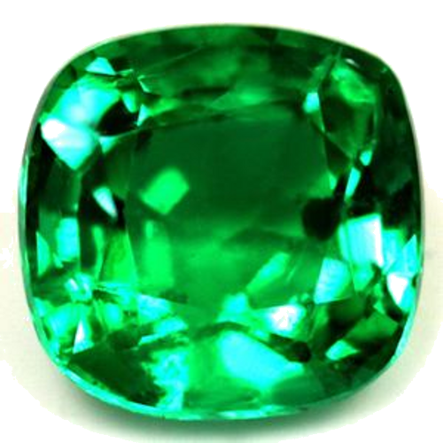 0.99 carat GREEN Cushion Smaragdas (1)