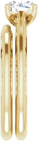 14K Yellow 6.5 mm Round Solitaire Engagement Ring Mounting (9)